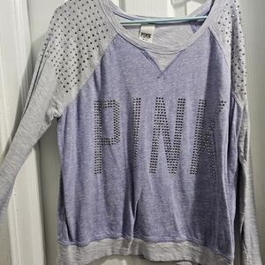 PINK Victoria's Secret Lavender Studded shirt